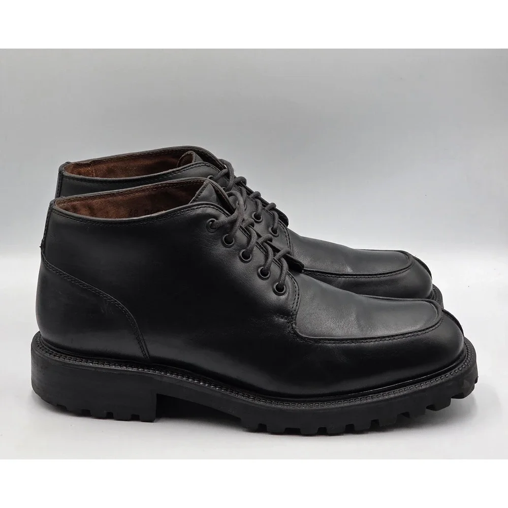 Kenneth Cole Vintage Black Leather Lace Up Ankle Boots‎ Mens 11.5 D